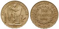 20 franków 1896 A, Paryż, złoto 6.45 g, piękne, 