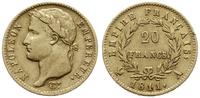 20 franków 1811 A, Paryż, złoto 6.38 g, Fr. 511,