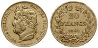 20 franków 1840 A, Paryż, złoto 6.45 g, Fr. 562,