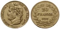 20 franków 1840 A, Paryż, złoto 6.40 g, minimaln