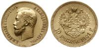 10 rubli 1901 (Ф•З), Petersburg, złoto 8.61 g, p