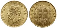 20 lirów 1865 , Turyn, złoto 6.44 g, Fr. 11, Pag