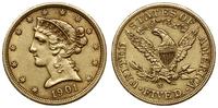 5 dolarów 1901, San Francisco, typ Liberty, złot