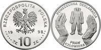 10 złotych 1998, Warszawa, Prawa Człowieka, sreb