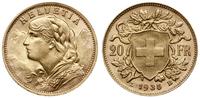 20 franków  1935 LB, Berno, typ Vreneli, złoto 6