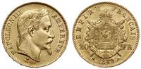 20 franków 1869 A, Paryż, złoto 6.44 g, ładnie z