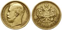 15 rubli 1897 АГ, Petersburg, złoto 12.78 g, wyb