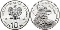 10 złotych 1999, Warszawa, Władysław IV popiersi