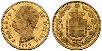 20 lirów 1882/R, Rzym, złoto, 6.44 g