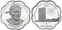 5 Emalangeni 1974, srebro, 10.31 g, moneta w ksz