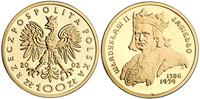 100 złotych 2002, Władysław Jagiełło, złoto 8.03