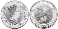 10 dolarów 1992, KOOKABURRA, srebro 311 g., w pu