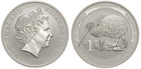 1 dolar 2008, Ptak kiwi, 1 uncja srebra "999", m