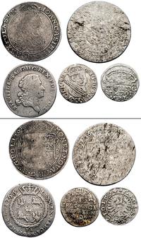 ZESTAW MONET, grosz 1624, trojak 1623, tynf 1666