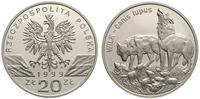 20 złotych 1999, Warszawa, Wilk, moneta w kapslu