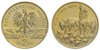2 złote 1999, Warszawa, Wilki, nordic gold, wyśm