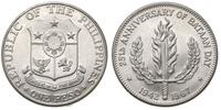 1 peso 1967, 25. rocznica Dnia Bataan, srebro "9