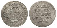 2 grosze srebrne (półzłotek) 1770/IS, Warszawa, 