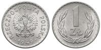 1 złoty 1949, Warszawa, aluminum, piękne, Parchi