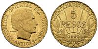 5 peso 1930, złoto 8,50 g
