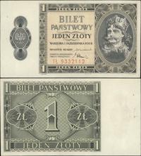 1 złoty 1.10.1938, seria IŁ, bardzo ładnie zacho
