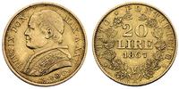 20 lirów 1867, złoto 6.43 g
