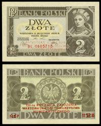 2 złote  26.02.1936, Oryginalny banknot z czerwo