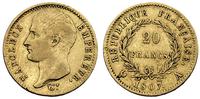 20 franków 1807/A, Paryż, złoto 6.41 g