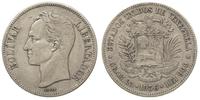 5 boliwarów 1936, srebro '900' 24.82 g, patyna, 