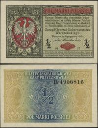1/2 marki polskiej 9.12.1916, "Generał", piękne,