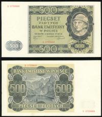 500 złotych 1.03.1940, seria B, piękne, MIłczak 
