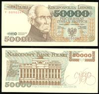 50.000 złotych 1.12.1989, seria Y, piękne, MIłcz