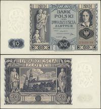 20 złotych 11.11.1936, seria CF, górny prawy róg