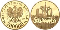 200.000 złotych 1990, SOLIDARNOŚĆ, średnica 39 m