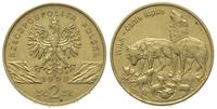 2 złote 1999, Wilki, Nordic-Gold, patyna, Parchi