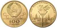 100 rubli 1980, XXII Olimpiada , złoto 17.32 g