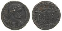 AE-18 334-335, Siscia, Aw: Popiersie cesarza w p