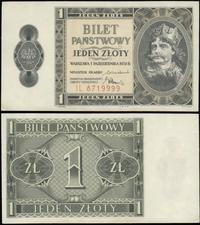 1 złoty 01.10.1938, seria IL, delikatne przybrud