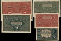 lot: 1/2, 1, 5, 10, 20 marek 1919-1920, 1/2 mkp 