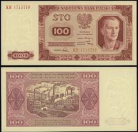 100 złotych 1.07.1948, seria KR, pięknie zachowa