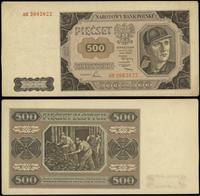 500 złotych 1.07.1948, seria AH, Miłczak 140b