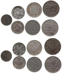 1, 2x 5, 2x 10, 2x 20 fenigów 1917-1918, Stuttga