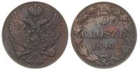 3 grosze 1840, Warszawa, tęczowa patyna, Iger KK