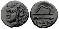 obol 275-245 r. pne, Aw: Głowa Satyra, Rw: Łuk i