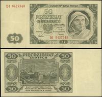 50 złotych 1.07.1948, seria DI, banknot z wyraźn