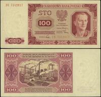 100 złotych 1.07.1948, seria IU, banknot pomarsz