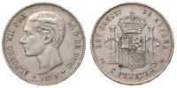 5 peset 1879/EM-M, Madryt, srebro 25.02 g, KM 67