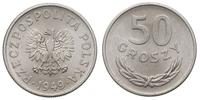 50 groszy 1949, bez znaku menniczego, aluminium,