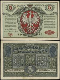 5 marek polskich 09.12.1916, seria A, łamany, pr