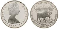 1 dolar 1985, srebro ''500'' 23.06 g, stempel lu